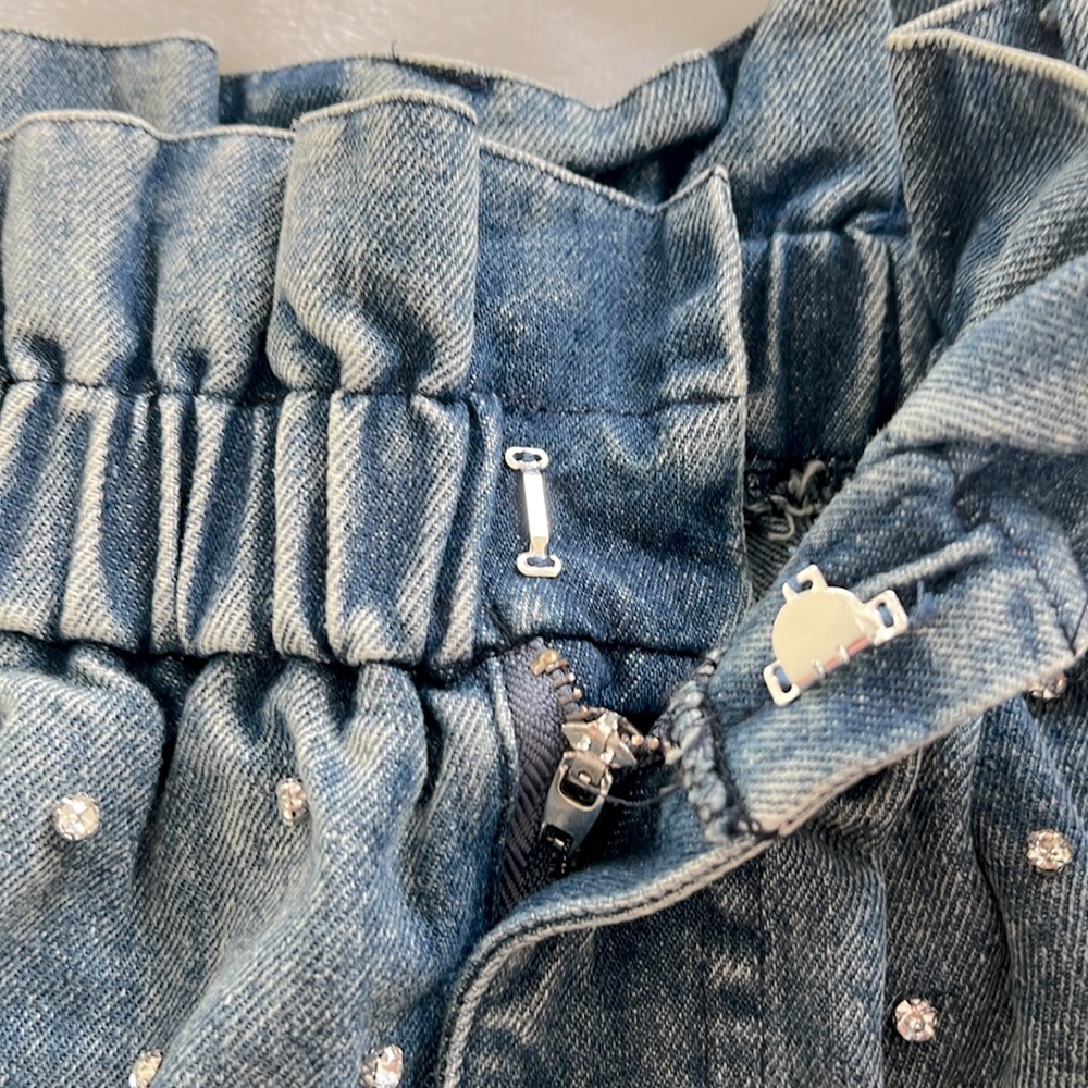 Gem studded denim shorts, size large - Picture 6 of 6